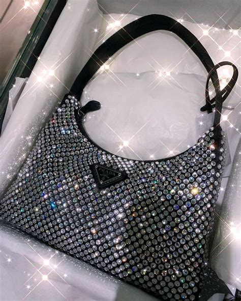 prada sparkle|Prada swarovski bag.